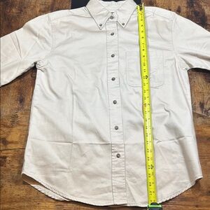 Cream Casual Button Down Shirt Lightweight